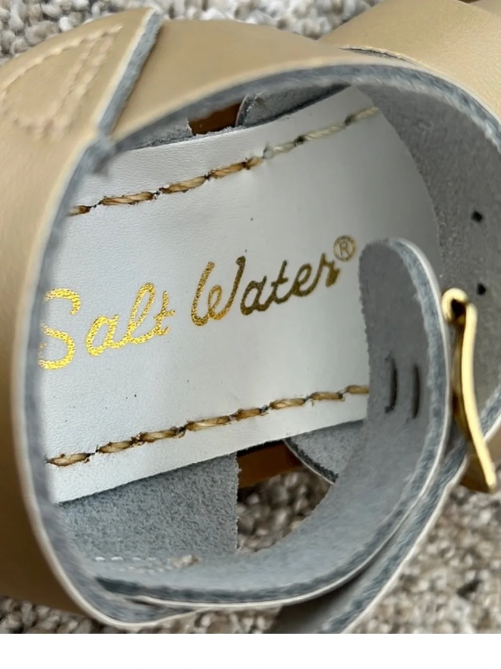 AUTH NIB Salt Water the Original Sandal Toddler Little Kids GOLD
